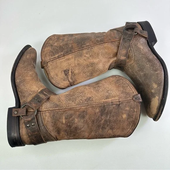 Frye Women's Brown Riding Boots Wyatt Harness Size 9.5B - Picture 3 of 7